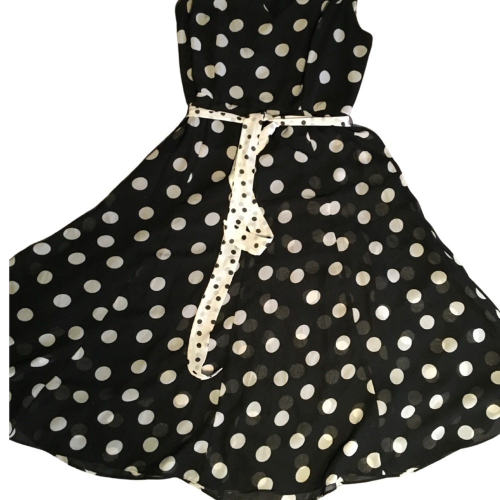 Emma & Michele Black and White A-line Dress for Weddings